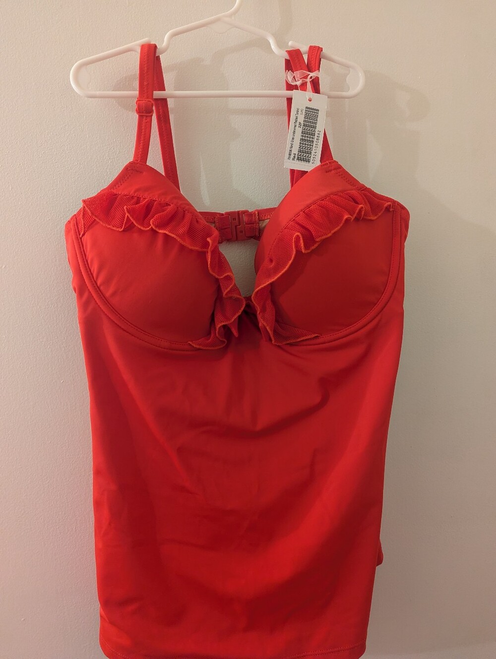 Red Ruffle Tankini - Picture 2 of 5